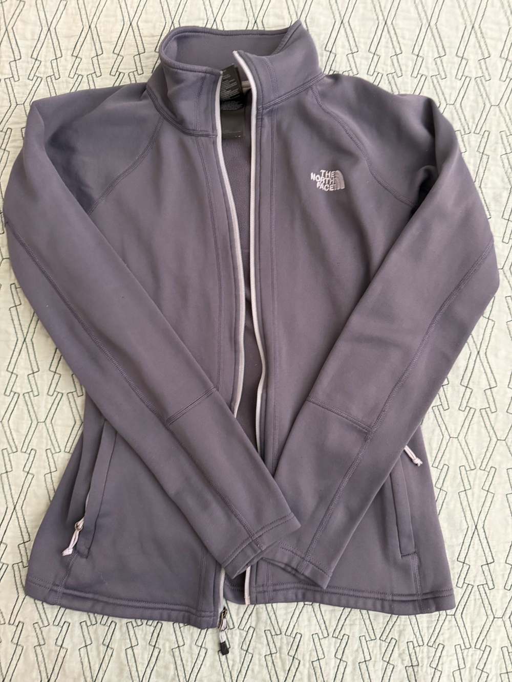 The North Face Women's Lavender-Gray Teddy Jacket